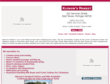 Tablet Screenshot of klenowsmarket.com